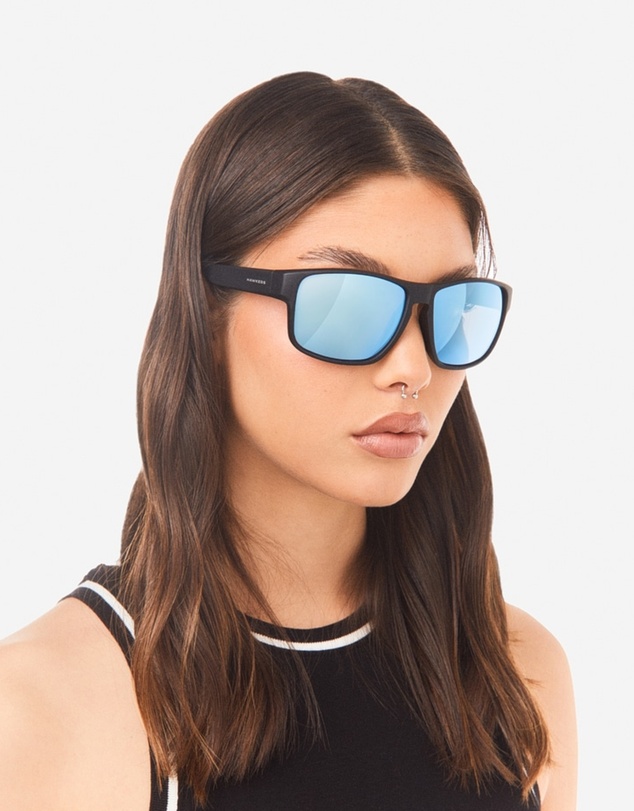 Hawkers Co - HAWKERS - Black Blue Chrome Faster Raw Sunglasses for Men and Women UV400
