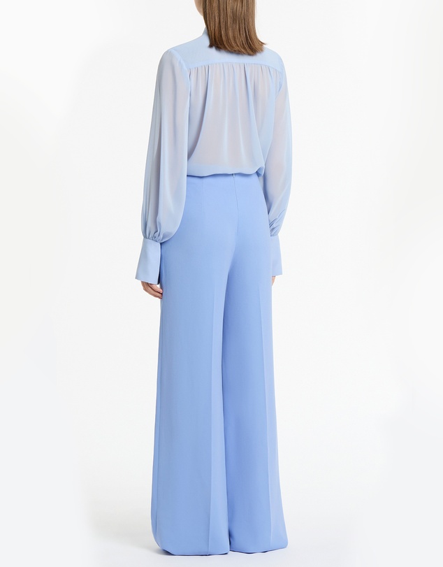 Carla Zampatti - Powder Blue Georgette Bow Front Blouse
