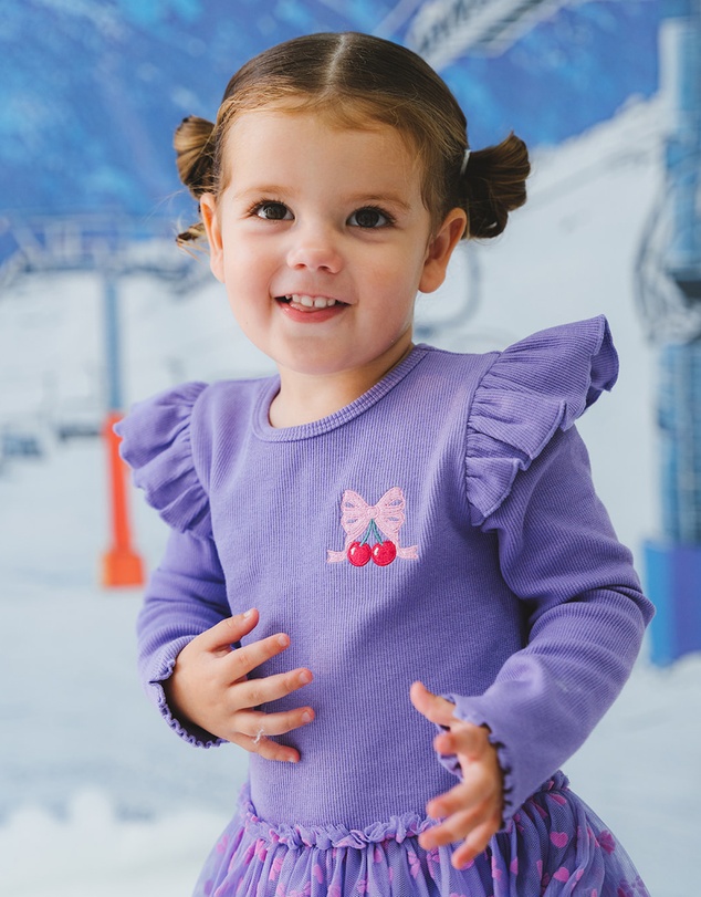 Huxbaby - Cherry Embroidered Tulle Dress - ICONIC EXCLUSIVE - Babies-Kids