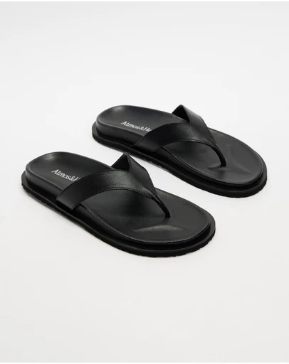 Atmos&Here - Azure Leather Thong Sandals