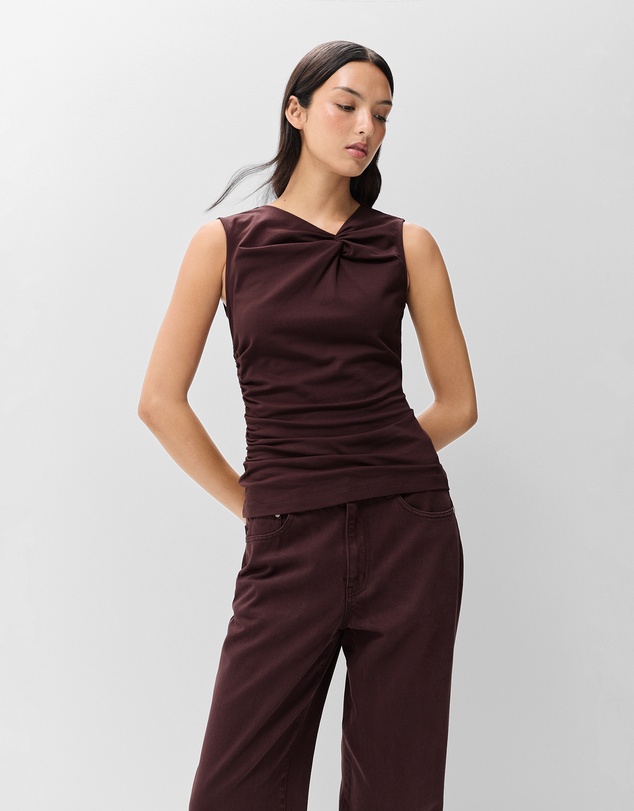 UNISON - Knot Detail Sleeveless Tee