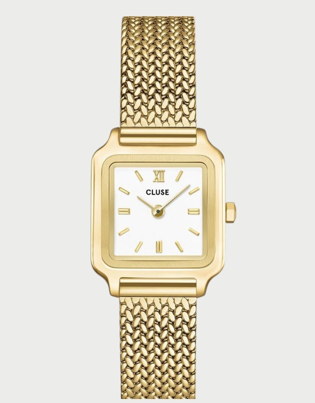 Cluse - CLUSE Gracieuse Mini, Mesh, White, Gold Colour