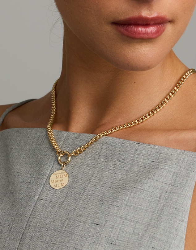 Michael Hill - Engravable Mum Round Pendant in 10kt Yellow Gold