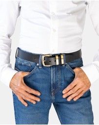 Buckle - Jackaroo. Australian Made Full Grain Natural Leather Belt. 38mm width.