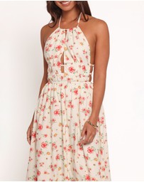 Petal & Pup - Wilder Halterneck Maxi Dress - Pink Floral