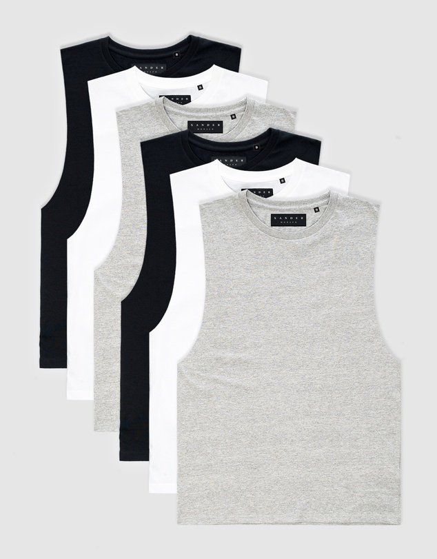 Xander - 6-Pack Blanc Tank