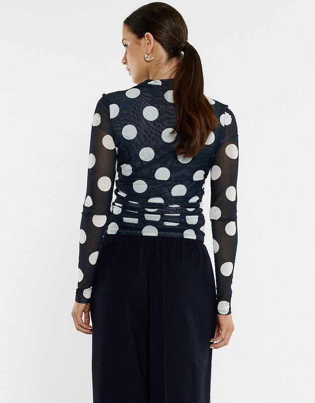 Sass - Pammie Seamed Mesh Top