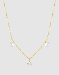 Georgini - Mirage Ethereal White Cubic Zirconia Necklace Gold