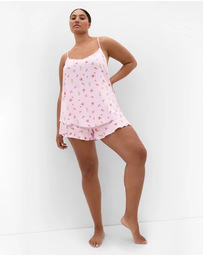 City Chic - Kitty Berry Print Pyjama Set