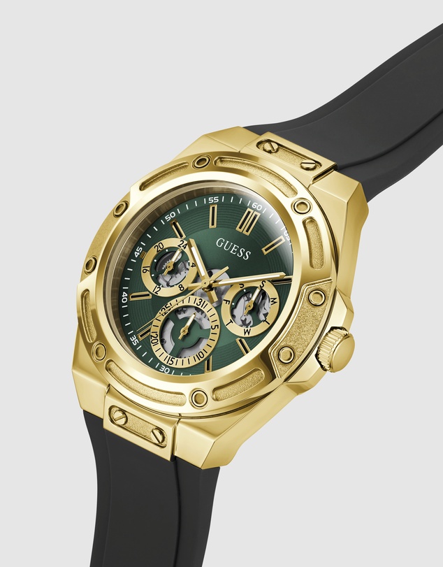 GUESS - GUESS Mens Gold-Tone Multifunction Watch