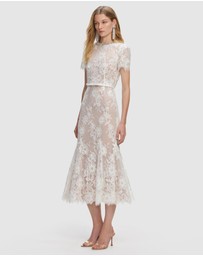 Self Portrait - Sequin Lace Midi Dress