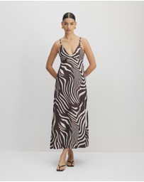 AERE - Bettina Linen Midi Dress