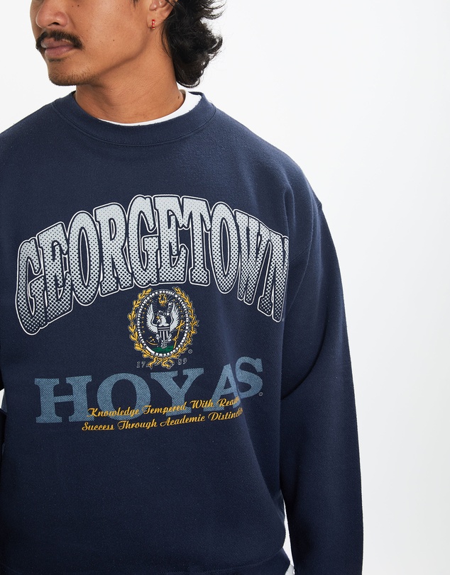 Vintage by The Real Deal - Pre Loved - 90s NCAA University of Georgetown Hoyas Sweatshirt