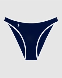 Polo Ralph Lauren - Logo Icons Scoop Waist High Leg Bikini Bottom