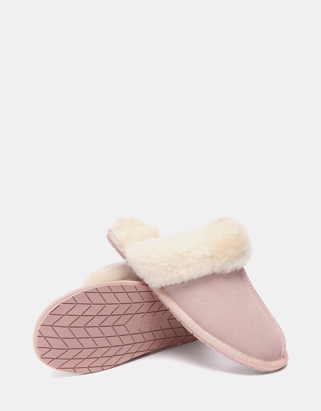 EVERAU - EverAU Ugg Rosa Slipper Suede Cow Suede Upper House Shoes