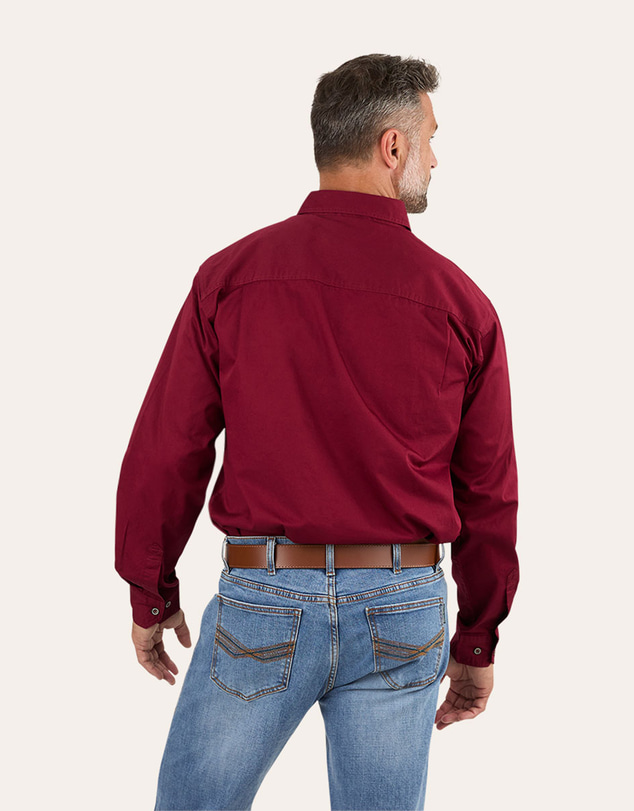 Ringers Western - King River Mens Half Button Work Shirt