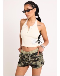 Neon Hart - Waffle Halter Top