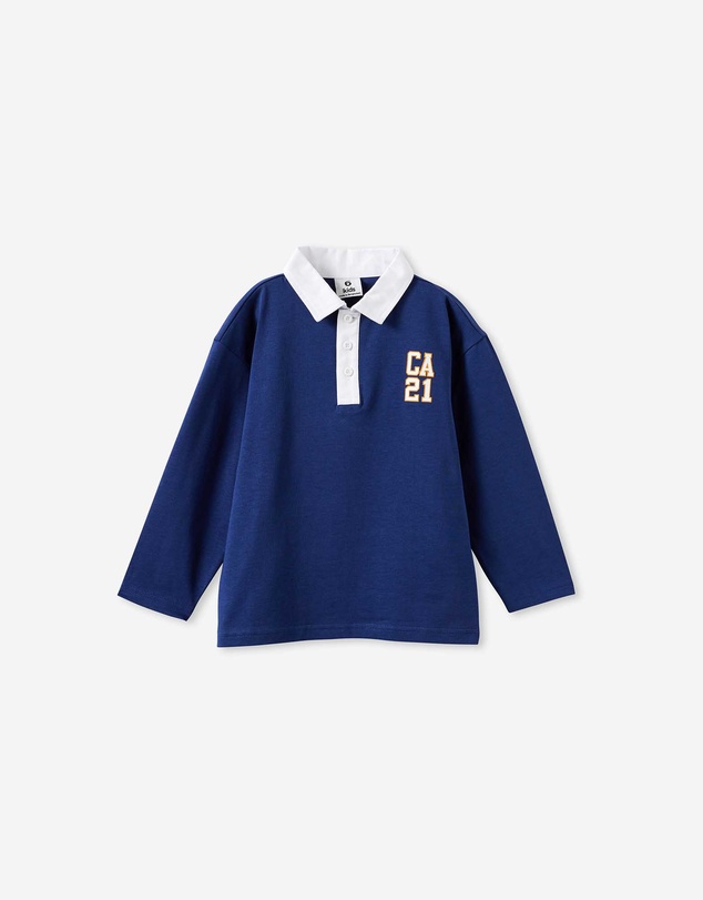 Cotton On Kids - Rugby Polo Long Sleeve