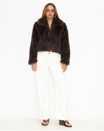 Dazie - Downtown Girl Faux Fur Jacket