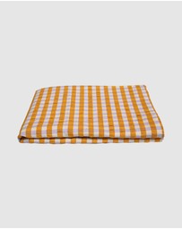 Mosey Me - Mango Seersucker Tablecloth