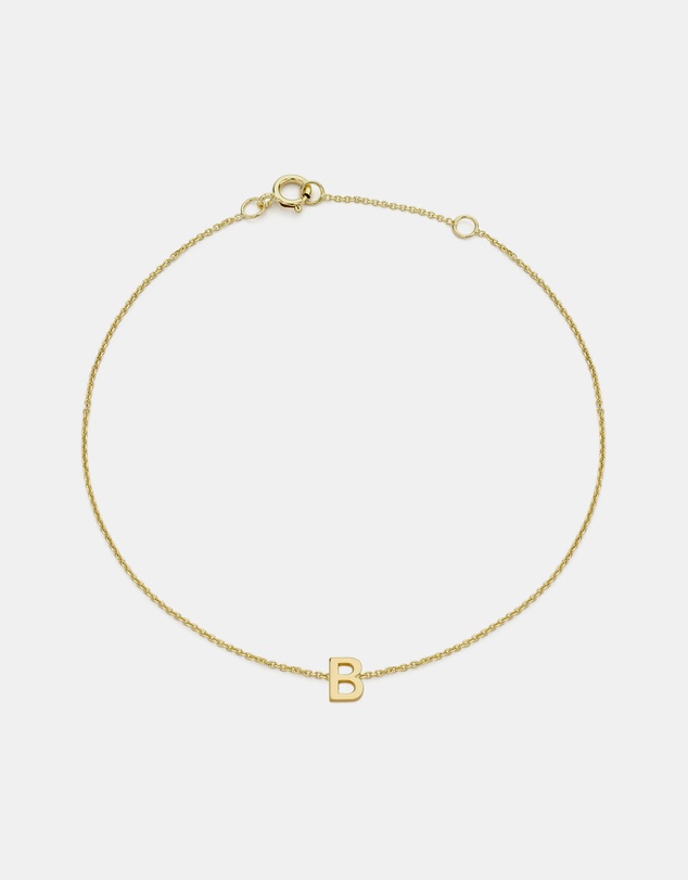 Zoe Olivia - 9K Gold Initial B Bracelet