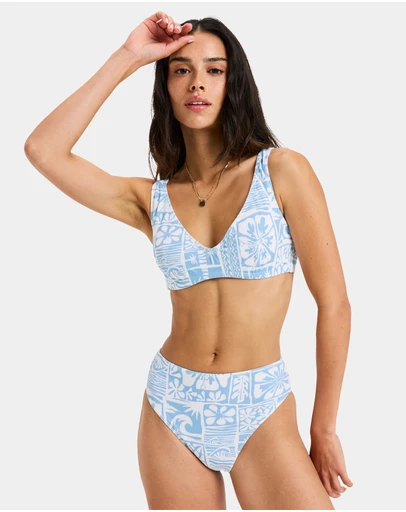 Roxy - Womens Wave Mid Waist Bikini Bottom