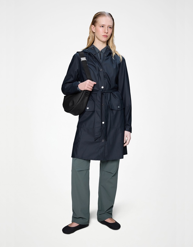 RAINS - Curve Women's Long Jacket Navy