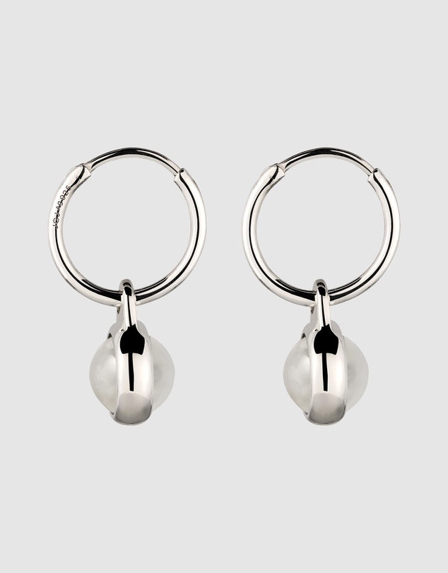 Elli Jewelry - Rock Crystal Huggie Hoop Earrings in 925 Silver