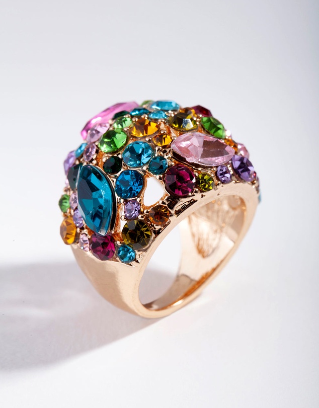 Lovisa - Gold Celestial Diamante Ring