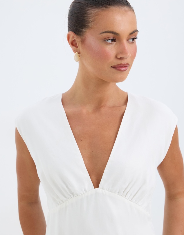 Calli - Fern V-Neck Cupro Top