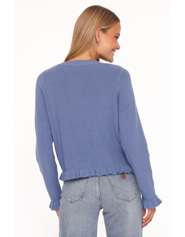 Petal & Pup - Fiori Frill Cardigan - Denim Blue
