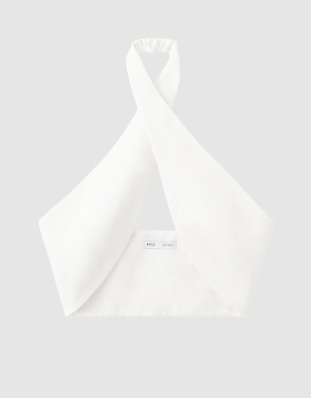 M.N.G - Crossed Halter Crop Top
