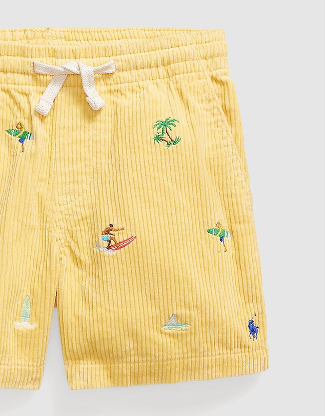 Polo Ralph Lauren - Polo Prepster Embroidered Corduroy Shorts - Babies-Kids