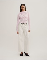 Witchery - Draped Jersey Long Sleeve Top