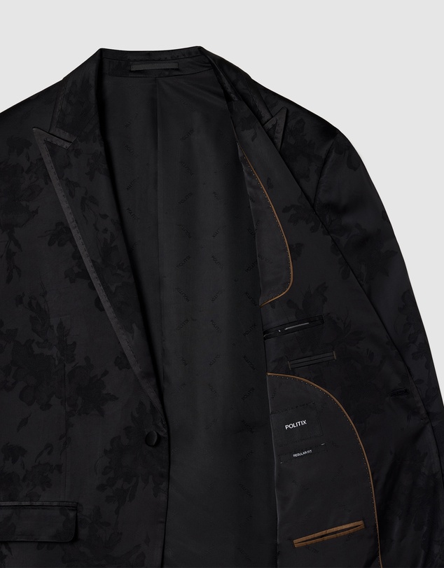 Politix - Matheson Jacquard Black Tie Tuxedo
