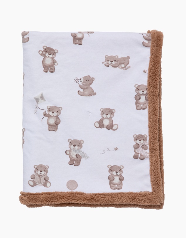 Living Textiles - Sherpa Blanket - Cuddly Bear