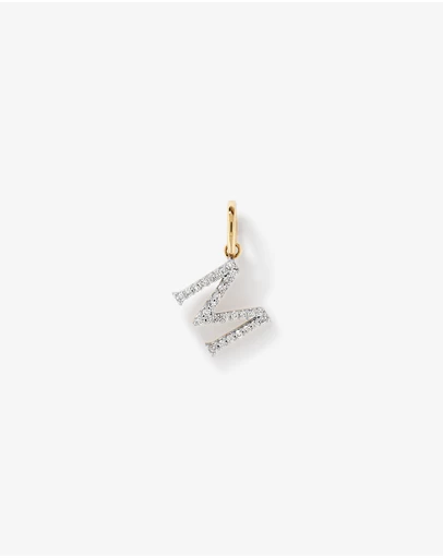 Michael Hill - Diamond Letter M Initial Pendant in 10kt Yellow Gold