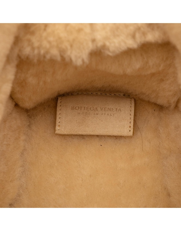Pre-Loved by Azura Reborn - Pre-Loved Small Suede and Shearling Maxi Intrecciato Arco Tote