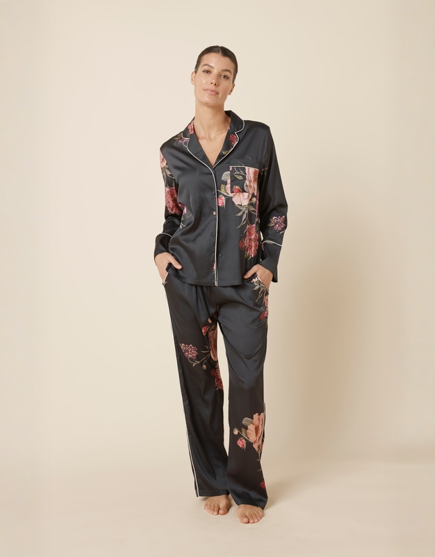 Gingerlilly - Ruby Floral Satin PJ set