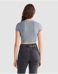 Calvin Klein Jeans - Organic Cotton Cut Out Top