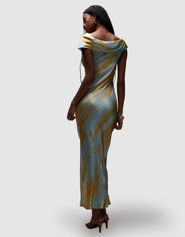 TOPSHOP - Drape Shoulder Maxi Occasion Dress