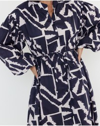 ALEXANDRA - Jack Dress Navy Geo Print