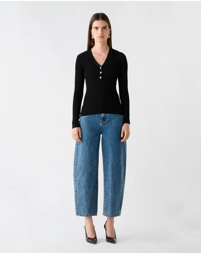 Esmaee - Fluted Knit Top