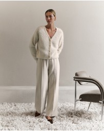 Trenery - Pintucked Pull On Pant in Stone