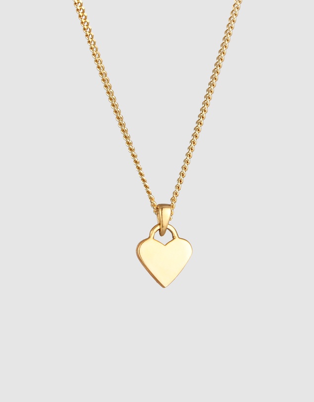 Elli Jewelry - Necklace Heart Pendant Cute with Enamel Red in 925 Sterling Silver Gold Plated