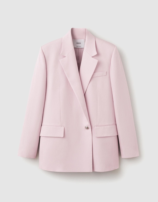 M.N.G - Linen-Blend Double-Breasted Suit Jacket