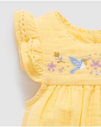 Purebaby - Embroidered Bodysuit -Kids-Babies