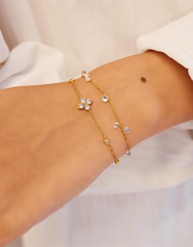 Ania Haie - Ania Haie Gold Sparkling Lucky Clover Bracelet