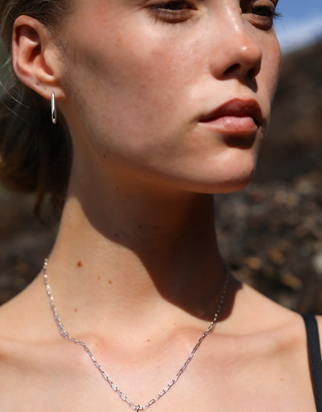 Luna Rae - Sterling Silver - Edge Hoops