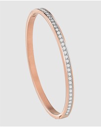 GUESS - Rose Gold Colour My Day Bangle with Crystals
